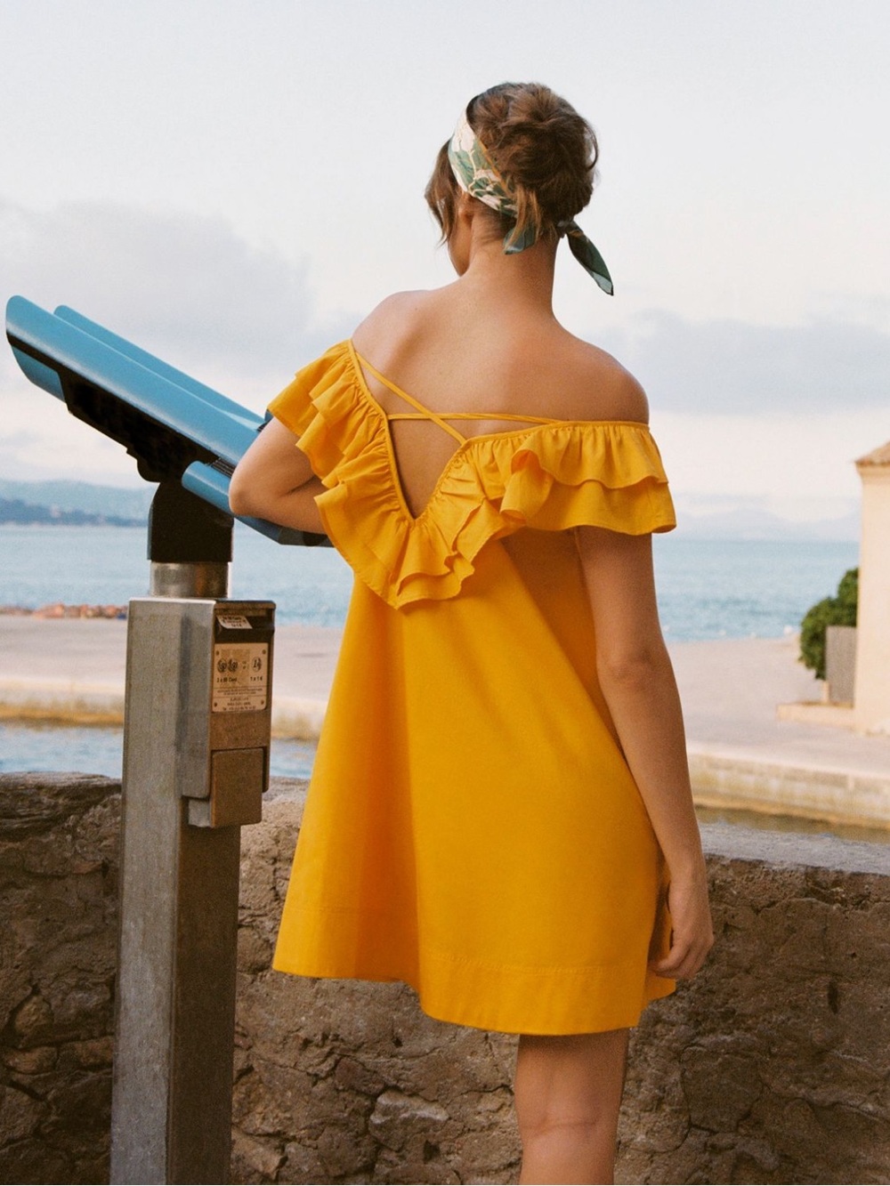 Maeve Ruffle Tunic Mini Dress - Picture 2 of 6